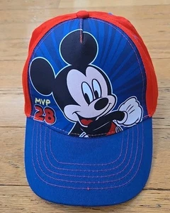 Disney Youth Kids Mickey Mouse MVP 28 Baseball Cap Hat Red and Blue Snapback  - Picture 1 of 7