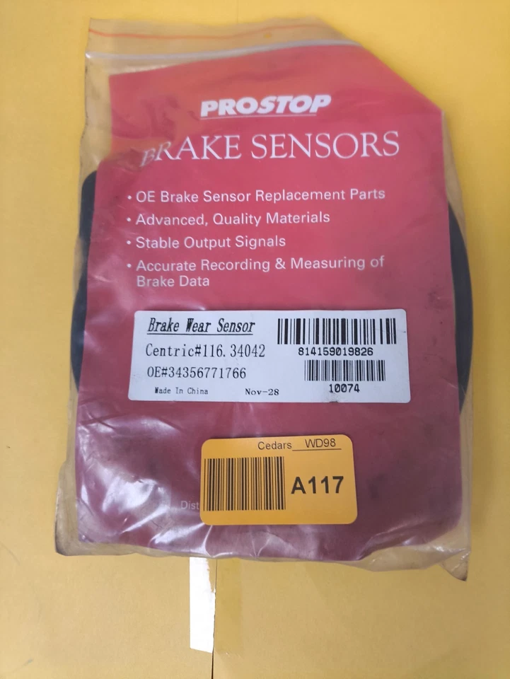 For BMW 135is 2013 Centric 116.34034 Rear Brake Pad Sensor - Image 1 of 2