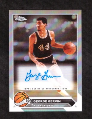 2024 Topps Chrome George Gervin Silver Refractor Auto Spurs - Image 1 of 2