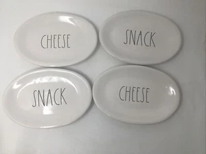 Rae Dunn by Magenta Appetizer Bread Snack Plates, Set Of 4 LL New - Picture 1 of 5