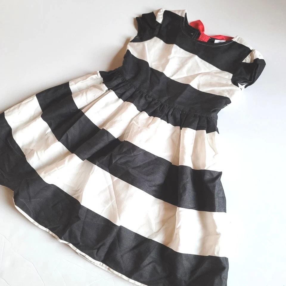 Gymboree Girls sz 6  Purrfectly Fabulous Striped Sateen Dress NWT Holiday - Image 1 of 3