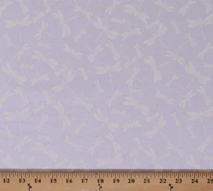 Libellen Libelle Insekten weiß auf weiß Baumwollstoff Druck BTY D774.64 - Bild 1 von 1