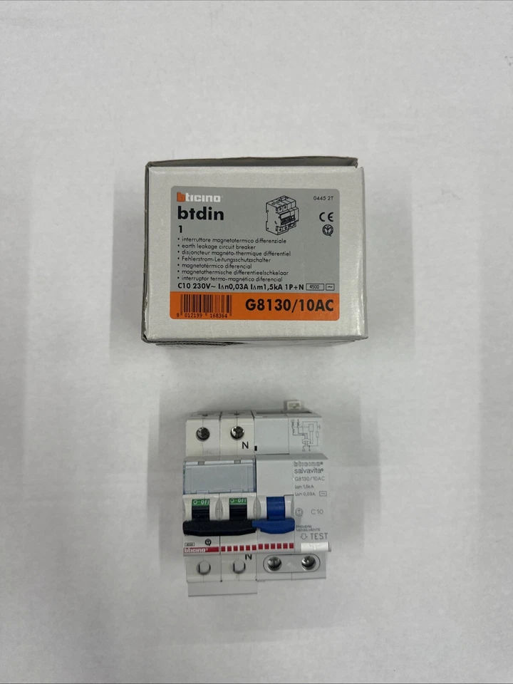 Interruttore magnetotermico differenziale AC 1P+N 10A 30MA 4,5KA  - BTICINO L... - Immagine 1 di 1