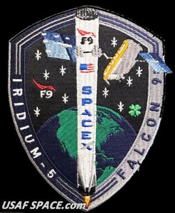 Auténtico Iridium-5 - SPACEX FALCON 9 F-9 VAFB Lanzamiento SATÉLITE Misión PARCHE - Imagen 1 de 6