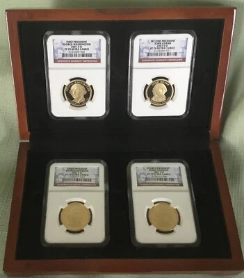 2007-S  $ 1.00 NGC PF 70 ULTRA CAMEO FIRST 4 PRESIDENTS SET IN HIGH LUSTER CASE - Image 1 of 4