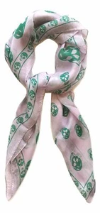 ALEXANDER MCQUEEN sciarpa foulard kefiah donna in chiffon di seta 110640 lilla - Picture 1 of 7
