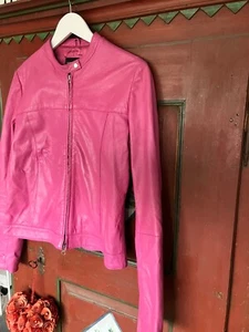VERO MODA Damen Lederjacke L Biker rosa - Bild 1 von 9