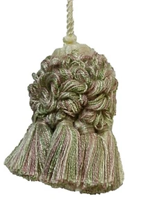 Conso Empress 21950 W04 NATURAL GREEN TEA LIGHT PURPLE 2" Decorative Key Tassel  - Picture 1 of 1