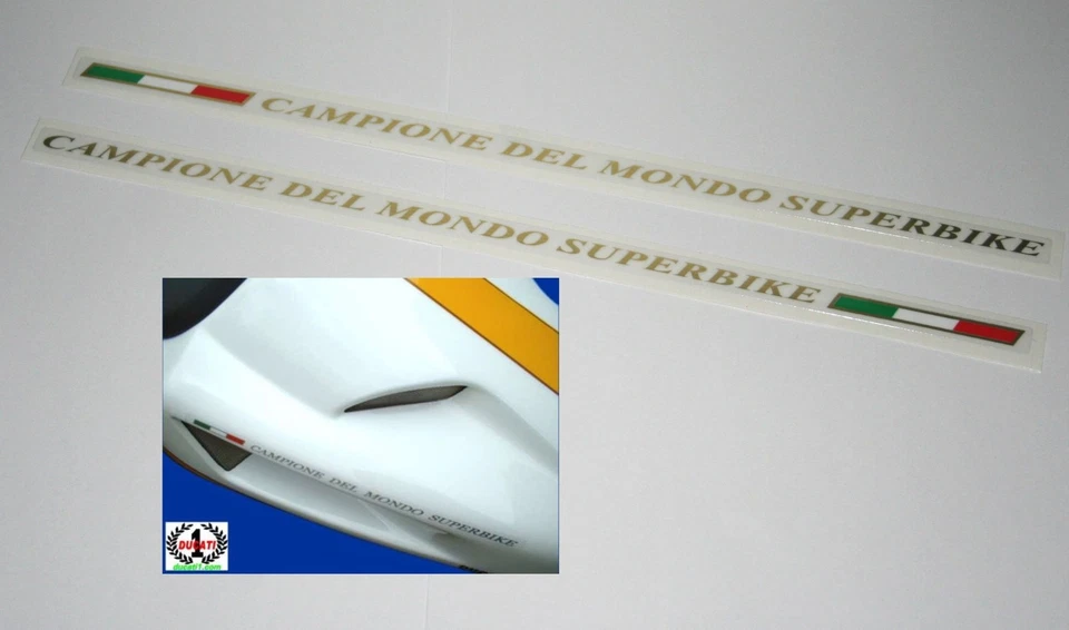 Ducati 748 916 996 998 CAMPIONE DEL MONDO SBK Seat Decals / Stickers Set Foto 1 de 1
