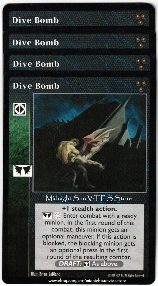 Dive Bomb x4 Heirs to the Blood V:TES VTES Vampire CCG - Image 1 of 1