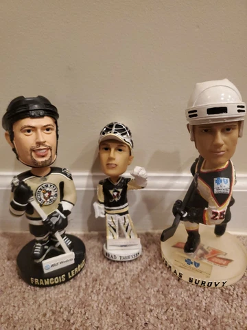Lot of 3 Wilkes-Barre/Scranton Penguins AHL Hockey Bobbleheads: Francois Leroux Cover
