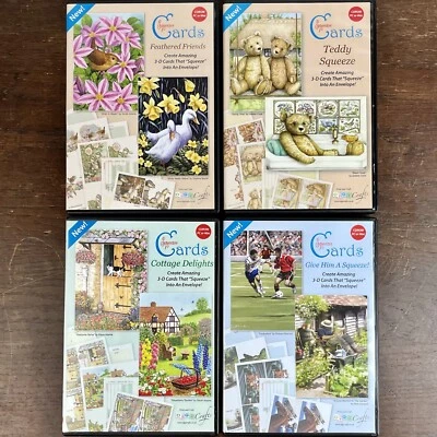 SQUEEZE CARDS CARDMAKING CD-ROM BUNDLE 4-Disc PC & Mac Feathered Teddy Cottage - Image 1 of 4
