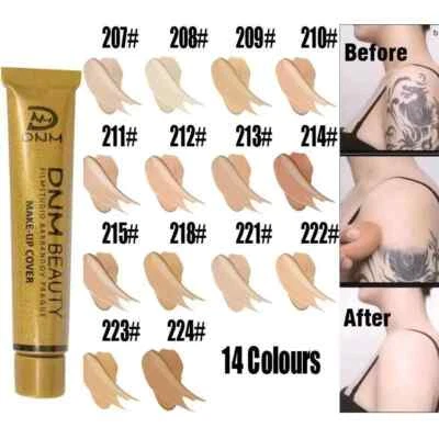 UK Tattoo Cover Up Make-up Haut Narbe Muttermal Wasserdicht Concealer Primer Creme