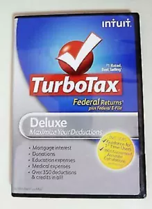 Disco de devoluciones federales TurboTax Deluxe 2012 con archivos electrónicos federales para Windows y Mac - Imagen 1 de 2