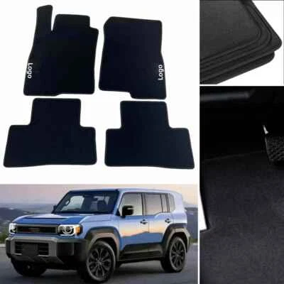 For Toyota FJ Cruiser-Land Cruiser Car Floor Mats Front & Rear Black Carpet Auto Foto 1 de 4