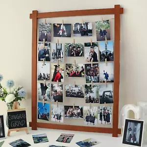 Graduation Decorations Class of 2025 - Wooden Picture Frame Collage Decor with C - Picture 1 of 6