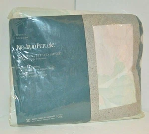 KING Size Pastel SHEET 180 TC No-Iron Percale West Point Pepperell IRREGULAR - Picture 1 of 3