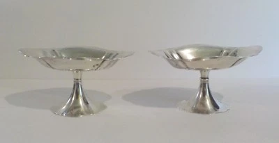 Par de compotas estriadas internacionales de plata de ley de 6,5", # T122 Foto 1 de 4