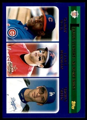 2003 TOPPS #345 NATIONAL LEAGUE HOME RUN LEADERS CHICAGO CUBS/HOUSTON ASTROS/LOS - Image 1 of 2