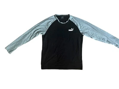 Camisa de manga larga Puma negra y gris para hombre talla - grande Foto 1 de 4