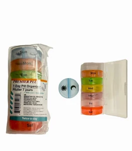 Pill Organizer 2 Times a Day Weekly AM PM Pill Box Large Capacity 7 Day Case - Picture 1 of 10