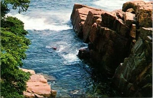 Typical Maine Coastal Scene Acadia National Park Maine Postcard - Picture 1 of 2