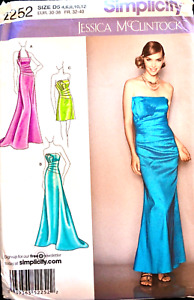 4 DRESSES FORMAL PROM PARTY PAGEANT HALTER Simplicity 2252 McClintock 4-12