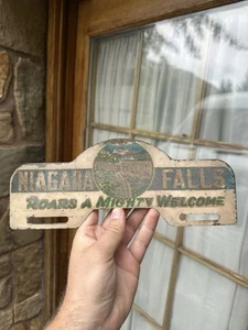Vintage 50er Jahre Niagarafälle Nummernschild Topper USA KANADA Tourismus Reisen - Bild 1 von 7