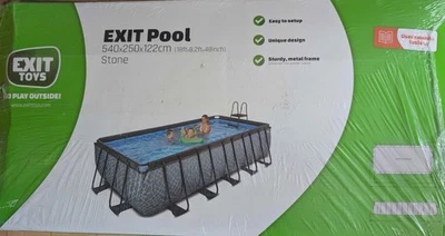 EXIT Stone Pool 540x250x122cm mit Sandfilterpumpe - grau NEU - Bild 1 von 4