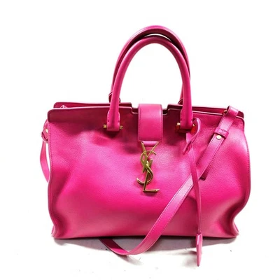 NO TARIFF Saint Laurent Hand Bag Baby Cabas Pink Leather 2284126 - Image 1 of 4