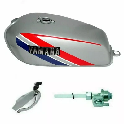 Passend für Yamaha RX100 RX125 Petrol Gas Kraftstofftank mit Deckel Kappe Hahn Foto 1 de 3