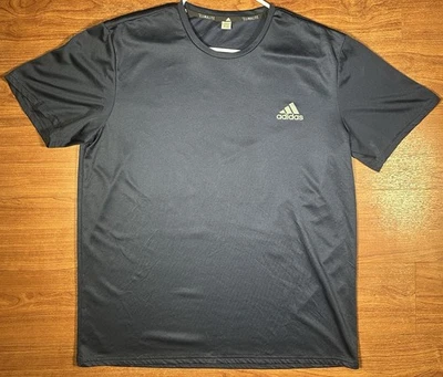 Adidas Climalite Performance Tee Navy Size L Training Running Shirt AK4003 - Image 1 of 4