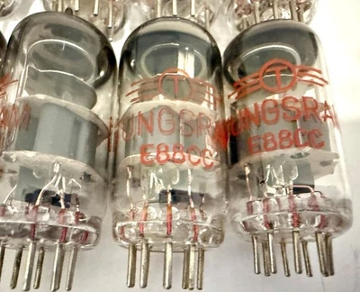 Tubo cuádruple E88CC TUNGSRAM FUERTE EMPAREJADO NOS PROBADO 6DJ8 CV5358 ECC88 6N23P Foto 1 de 3
