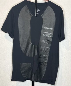 Armani Exhange Logo Kurzarm Baumwolljersey V-Ausschnitt Schwarz X-Large - Bild 1 von 8