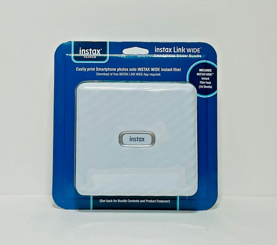 Fujifilm Instax Link Wide Smartphone Printer Bundle w/Film Pack (10 Sheets)