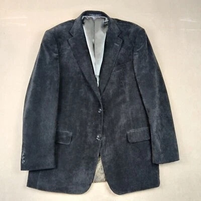 Abrigo deportivo chaqueta blazer terciopelo negro Austin Reed 42R para hombre tiene defectos Foto 1 de 4