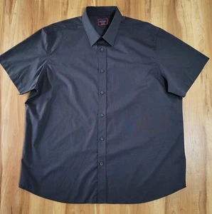 Untuckit Shirt Mens XXL Black Button Short Sleeve Coufran Cotton Casual Relaxed - Bild 1 von 7