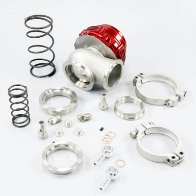 44MM MVR44 V-Band External Turbocharge Wastegate Water Cooled Spring 14 PSI Red - Image 1 of 4