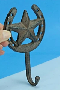 Gancho de montaje en pared para herradura y estrella de hierro fundido. - Imagen 1 de 6