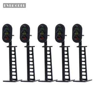 JTD06DE Neu 5 Stk. Ampeln LED Signal Lichtsignal 45mm 12V rot/gelb/grün Spur H0 - Picture 1 of 5