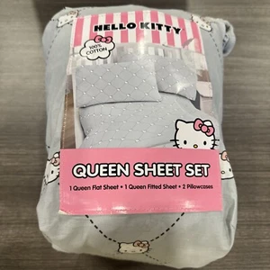 Komplettes Queen Bettwäsche Set Hello Kitty - Bild 1 von 1