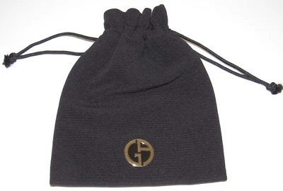 Bolso Giorgio Armani Beauty Negro NUEVO Maquillaje Cosméticos Logo Dorado Forrado Foto 1 de 3