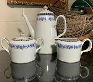 Vista Alegre Douro Coffee Pot, Creamer and Sugar Bowl with Lid Portugal Pristine - Picture 1 of 11