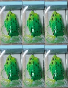 6 Frogs Fishing Lures Frog Topwater Crankbait Bait Tackle 1/2oz or 1/4oz 2-3/8" - Picture 1 of 3