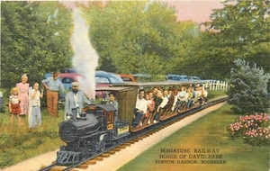 Postal de ferrocarril en miniatura de Benton Harbor Michigan House of David de 1940 25-5611 - Imagen 1 de 2