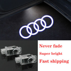 2Pcs LED HD Door Projector Welcome Courtesy Lights For Audi RS3/RS4 RS5 RS6