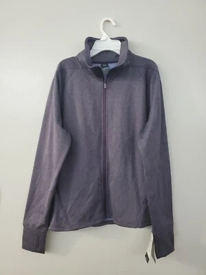 Chaqueta deportiva para mujer púrpura Herringbone Tech polar cremallera completa NUEVA talla L Foto 1 de 4