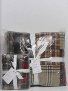 Pottery Barn Clyde Plaid Patchwork King/Cal.King Quilt & 1 Euro Sham Multicolor - Bild 1 von 7