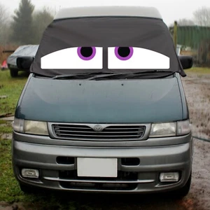 Mazda Bongo Window Screen Cover Blackout Blind Camper Van Curtain Purple Eyes - Picture 1 of 3