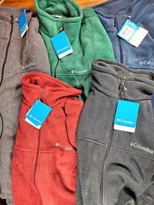 $60 COLUMBIA LONGSLEEVE FLEECE FLATTOP RIDGE XL XXL SOFT COMFY FULL ZIP NWT - Picture 1 of 46